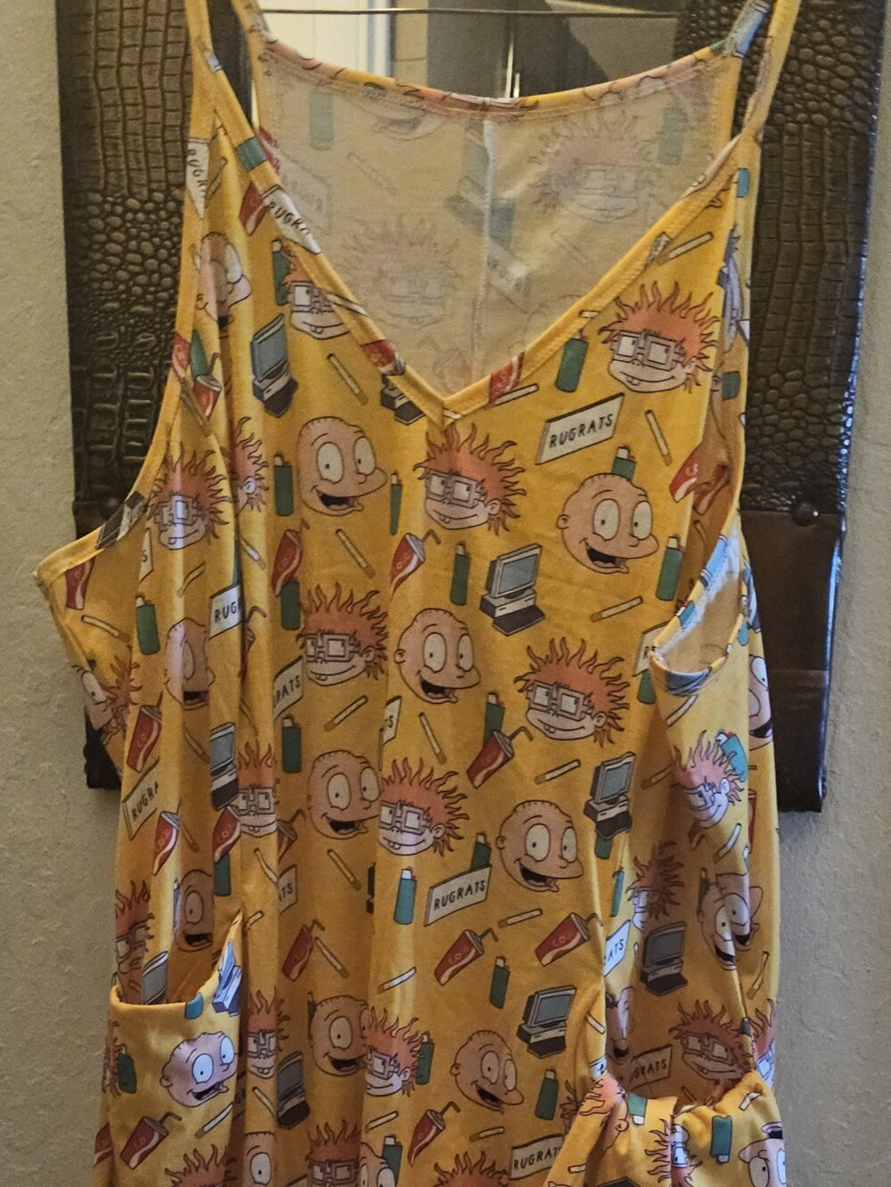 Yellow Graphic Tank Top Jumper